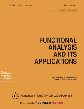 Editor-in-Chief: Victor A. Vassiliev |  Functional Analysis and Its Applications | Zeitschrift |  Sack Fachmedien