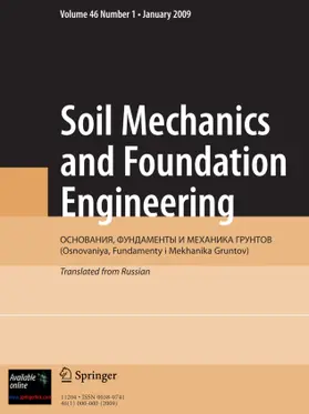 Editor-in-Chief: Viktor N. Razbegin |  Soil Mechanics and Foundation Engineering | Zeitschrift |  Sack Fachmedien