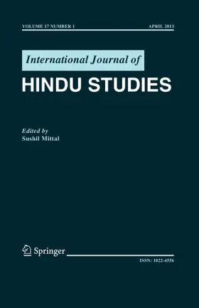 Editor-in-Chief: Sushil Mittal |  International Journal of Hindu Studies | Zeitschrift |  Sack Fachmedien