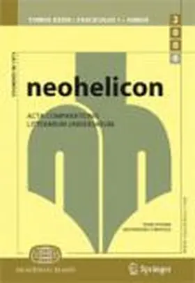 Neohelicon | Akadémiai Kiadó | Zeitschrift | www.sack.de
