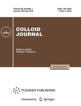 Editor-in-Chief: Anatoly I. Rusanov |  Colloid Journal | Zeitschrift |  Sack Fachmedien