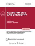 Editor: Vladimir Shevchenko |  Glass Physics and Chemistry | Zeitschrift |  Sack Fachmedien