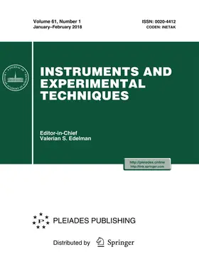 Editor-in-Chief: V.S. Edelman |  Instruments and Experimental Techniques | Zeitschrift |  Sack Fachmedien