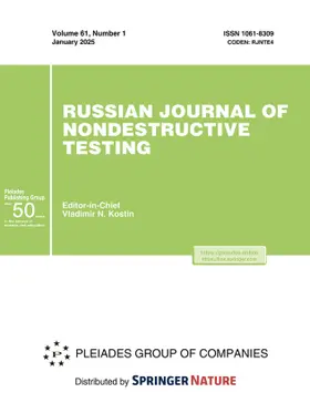 Editor-in-Chief: Vladimir N. Kostin |  Russian Journal of Nondestructive Testing | Zeitschrift |  Sack Fachmedien