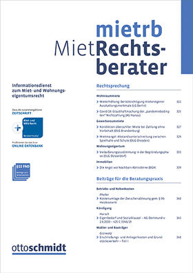 Miet-Rechtsberater - MietRB | Otto Schmidt | Zeitschrift | sack.de