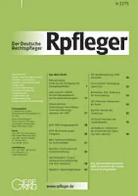  Der Deutsche Rechtspfleger | Zeitschrift |  Sack Fachmedien