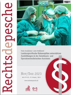 Volker Großkopf |  Rechtsdepesche für das Gesundheitswesen | Zeitschrift |  Sack Fachmedien