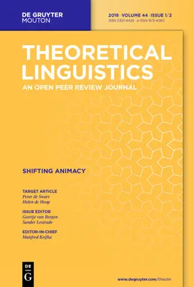  Theoretical Linguistics | Zeitschrift |  Sack Fachmedien