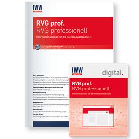 IWW Institut für Wissen in der Wirtschaft GmbH & Co. KG |  RVG prof. RVG professionell | Zeitschrift |  Sack Fachmedien