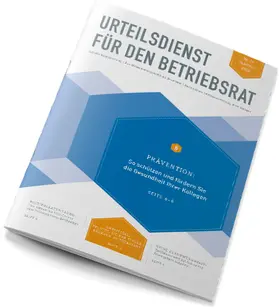  Urteilsdienst für den Betriebsrat | Zeitschrift |  Sack Fachmedien