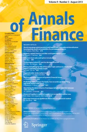 Editor: Anne P. Villamil |  Annals of Finance | Zeitschrift |  Sack Fachmedien
