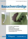 Reguvis Fachmedien und Fraunhofer IRB Verlag |  Der Bausachverständige | Zeitschrift |  Sack Fachmedien