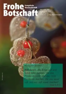 Diakonisches Werk Berlin-Brandenburgschlesische Oberlausitz e.V. (DWBO) |  Frohe Botschaft | Zeitschrift |  Sack Fachmedien