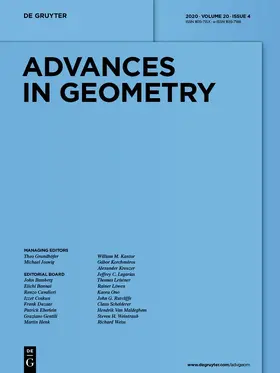 Advances in Geometry | De Gruyter | Zeitschrift | www.sack.de