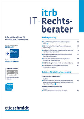IT-Rechtsberater - ITRB | Otto Schmidt | Zeitschrift | sack.de