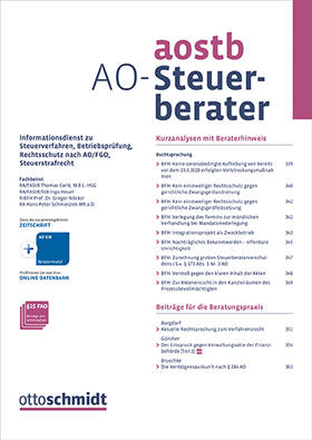 AO-Steuerberater - AOStB | Otto Schmidt | Zeitschrift | sack.de