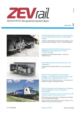 Herr o. Univ.-Prof. Dr.-Ing. Torsten Dellmann, Herr Dr.-Ing. Volker Kefer, Herr Olaf Naujoks, Herr Univ.-Prof. Dipl.-Ing. Peter Veit |  ZEVrail | Zeitschrift |  Sack Fachmedien