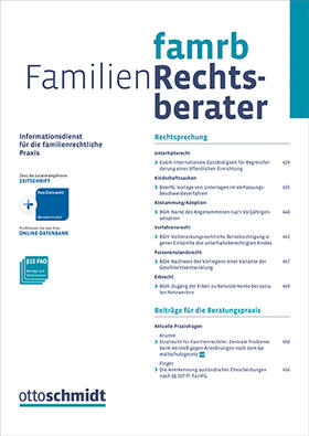 Familien-Rechtsberater - FamRB | Otto Schmidt | Zeitschrift | sack.de