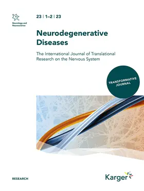 R.M. Nitsch (Zürich) |  Neurodegenerative Diseases | Zeitschrift |  Sack Fachmedien