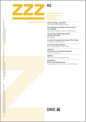  ZZZ Schweizerische Zeitschrift für Zivilprozess- und Zwangsvollstreckungsrecht | Zeitschrift |  Sack Fachmedien