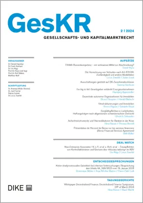  GesKR | Zeitschrift |  Sack Fachmedien