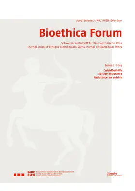  Bioethica Forum | Zeitschrift |  Sack Fachmedien