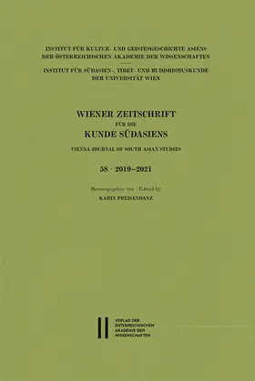 Karin Preisendanz, Professor of Indology, Department of South Asian, Tibetan and Buddhist Studies, University of Vienna |  Wiener Zeitschrift für die Kunde Südasiens | Zeitschrift |  Sack Fachmedien