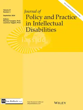  Journal of Policy and Practice in Intellectual Disabilities | Zeitschrift |  Sack Fachmedien