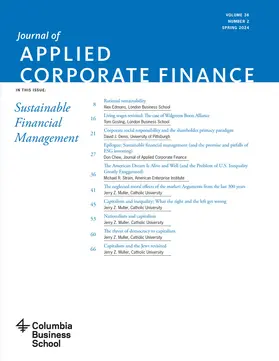  Journal of Applied Corporate Finance | Zeitschrift |  Sack Fachmedien