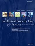 Journal of Intellectual Property Law & Practice | Zeitschrift |  Sack Fachmedien