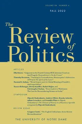  The Review of Politics | Zeitschrift |  Sack Fachmedien