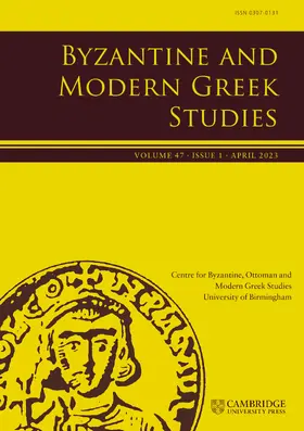  Byzantine and Modern Greek Studies | Zeitschrift |  Sack Fachmedien