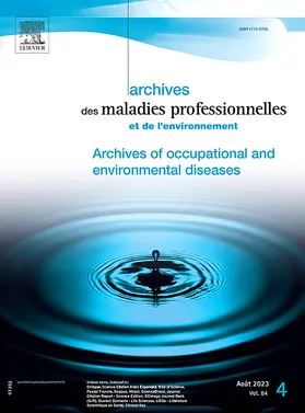 Archives des Maladies Professionnelles et de L'Environnement | Elsevier Masson | Zeitschrift | sack.de