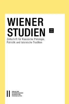 Wiener Studien | Verlag der Österreichischen Akademie der Wissenschaften | Zeitschrift | www.sack.de