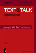 Hrsg. v. Sarangi, Srikant |  Text & Talk | Zeitschrift |  Sack Fachmedien