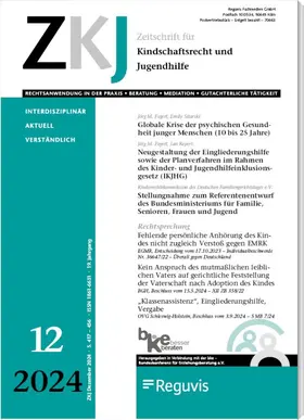 Reguvis Fachmedien und bke – Bundeskonferenz für Erziehungsberatung e.V. |  ZKJ - Zeitschrift für Kindschaftsrecht und Jugendhilfe | Zeitschrift |  Sack Fachmedien