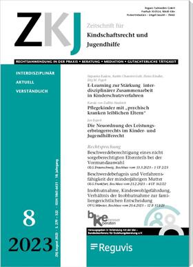 ZKJ - Zeitschrift für Kindschaftsrecht und Jugendhilfe | Reguvis Fachmedien GmbH | Zeitschrift | sack.de