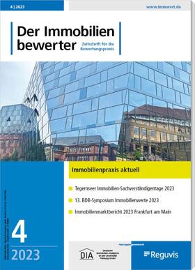 Reguvis Fachmedien mit DIA – Deutsche Immobilien-Akademie |  Der Immobilienbewerter | Zeitschrift |  Sack Fachmedien