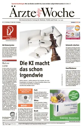 Chefredakteur: Raoul Mazhar |  Ärztewoche | Zeitschrift |  Sack Fachmedien