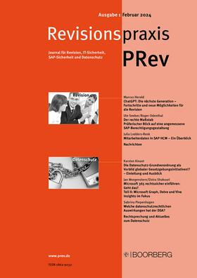 Schreiber, Ottokar, R |  Revisionspraxis - PRev | Zeitschrift |  Sack Fachmedien