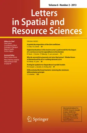  Letters in Spatial and Resource Sciences | Zeitschrift |  Sack Fachmedien