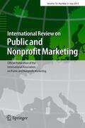  International Review on Public and Nonprofit Marketing | Zeitschrift |  Sack Fachmedien