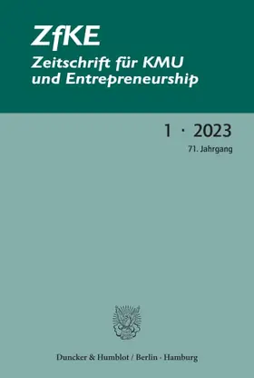 ZfKE - Zeitschrift für KMU und Entrepreneurship | Duncker & Humblot | Zeitschrift | www.sack.de