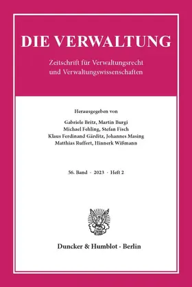 Die Verwaltung | Duncker & Humblot | Zeitschrift | sack.de