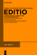 Hrsg. v. Nutt-Kofoth, Rüdiger / Plachta, Bodo |  editio | Zeitschrift |  Sack Fachmedien