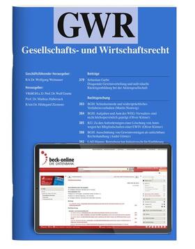 Gesellschafts- und Wirtschaftsrecht (GWR) | C.H.Beck | Zeitschrift | sack.de