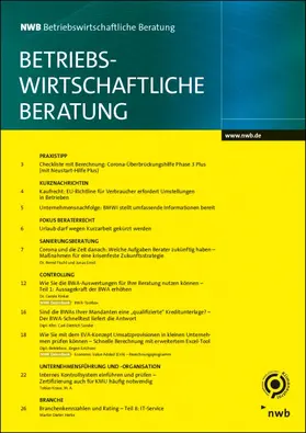  NWB Betriebswirtschaftliche Beratung | Zeitschrift |  Sack Fachmedien