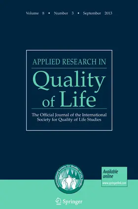  Applied Research in Quality of Life | Zeitschrift |  Sack Fachmedien