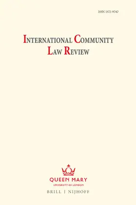 International Community Law Review | Brill | Nijhoff | Zeitschrift | sack.de