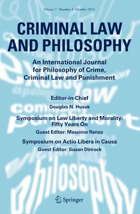 Criminal Law and Philosophy | Springer | Zeitschrift | sack.de